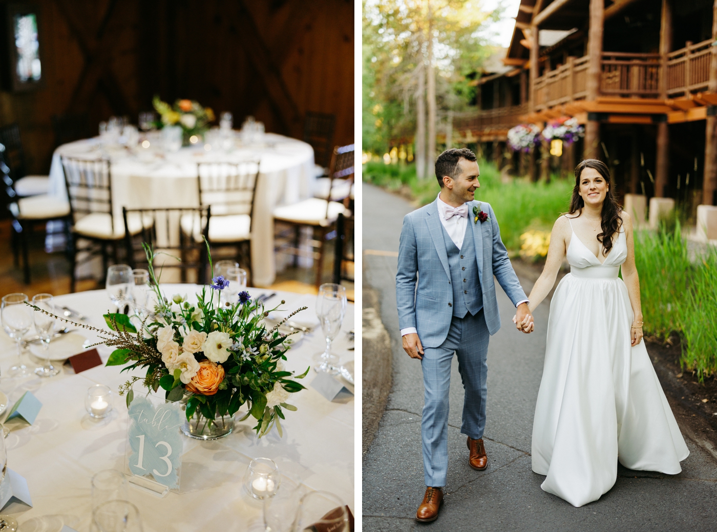 Wedding planning timeline examples, featuring a wedding at Sunriver Resort in Oregon